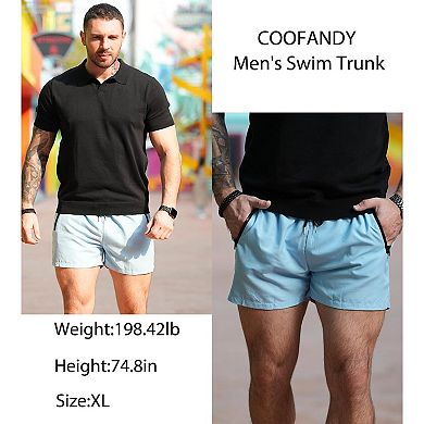 COOFANDY Men' Swim Trunk Quick Dry Swimwear Mesh Lining Bathing Suit Swimsuit Board Beach Sport