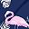 Navy Blue Flamingo