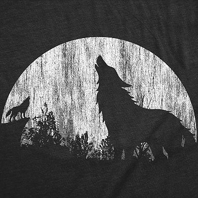 Womens Funny T Shirts Moon Wolves Novelty Graphic Tee for Ladies