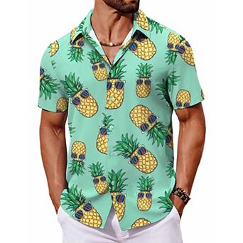 COOFANDY Mens Hawaiian Shirts Short Sleeve Summer Shirts Button Down Tropical Shirts for Men