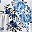 White Blue Floral
