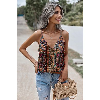 Zeagoo Women's Satin Tank Top V Neck Summer Camisole Soft Spaghetti Strap Shirt
