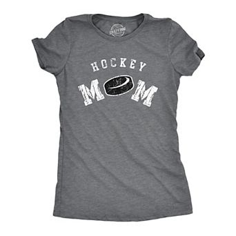 Womens Hockey Mom T Shirt Funny Cool Ice Hockey Lovers Mothers Day Gift Novelty Tee for Ladies