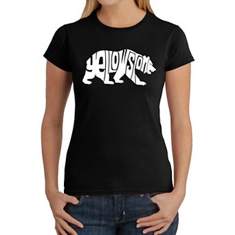 Yellowstone Bear - Women's Word Art T-Shirt