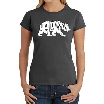 Yellowstone Bear - Women's Word Art T-Shirt