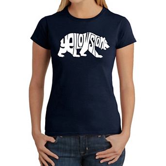 Yellowstone Bear - Women's Word Art T-Shirt