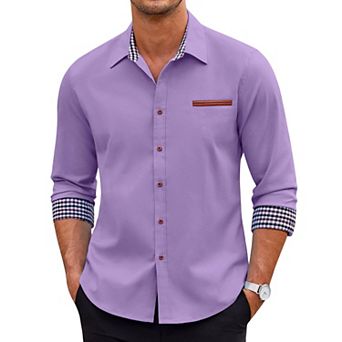 COOFANDY Men's Casual Dress Shirt Button Down Shirts Regular fit Denim Work Classic Western Snap