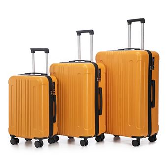 Merax Hardside Luggage Set with 360° Silent Spinner Wheels