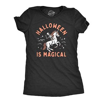 Womens Halloween Is Magical T Shirt Funny Spooky Season Fantasy Lovers Tee for Ladies
