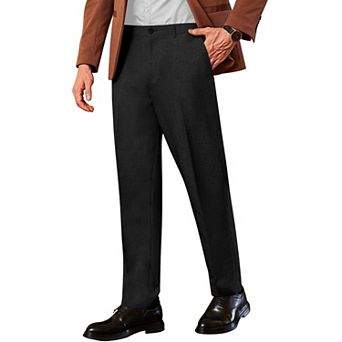 COOFANDY Men Straight Leg Dress Pant Lightweight Elastic Waist Pant with Pockets