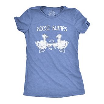 Womens Goose Bumps T Shirt Funny Knuckles Bird Fist Bump Graphic Novelty Tee