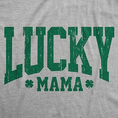 Womens Funny T Shirts Lucky Mama Sarcastic St Patricks Day Tee For Ladies