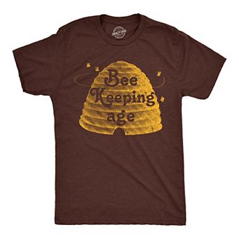 Mens Funny T Shirts Bee Keeping Age Sarcastic Novelty Graphic Tee for Men