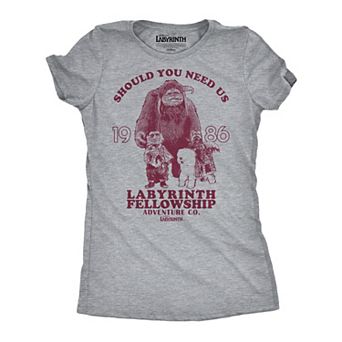 Womens Funny T Shirts Labyrinth Fellowship Adventure Co Jim Henson's Jim Movie Tee For Ladies