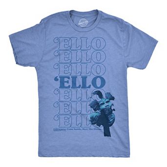 Mens Funny Ello-Ello Repeating T-Shirt Jim Henson's Labyrinth Worm Movie Tee For Guys