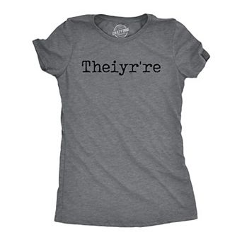 Womens Funny T Shirts Theiyr're Spelling Joke Sarcastic Tee for Ladies