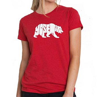 Yosemite Bear - Women's Premium Blend Word Art T-Shirt