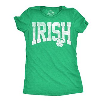 Womens Funny T Shirts Irish Collegiate Sarcastic St Patricks Day Tee For Ladies