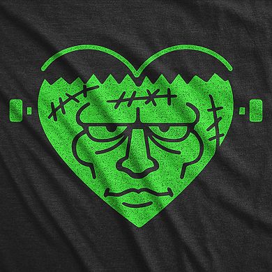 Womens Funny T Shirts Frankenstein Heart Sarcastic Halloween Graphic Tee for Ladies