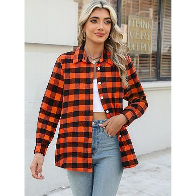 Zeagoo Women's Plaid Flannel Button Down Shirts Long Sleeve Casual Fall Fashion Tops