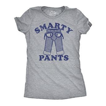 Womens Funny T Shirts Smarty Pants Sarcastic Nerd Graphic Novelty Tee for Ladies