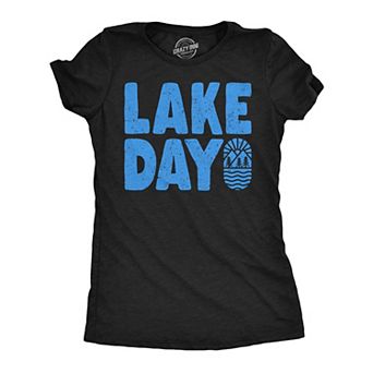Womens Funny T Shirts Lake Day Awesome Summer Vacation Graphic Tee for Ladies