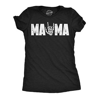 Womens Funny T Shirts Mama Bones Sarcastic Halloween Graphic Novelty Tee For Ladies