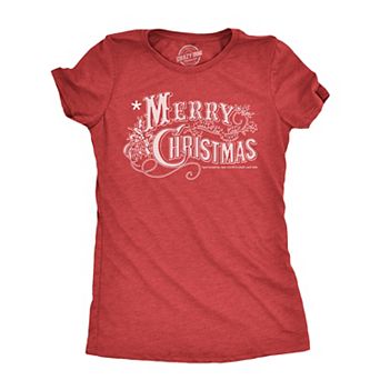 Womens Merry Christmas T Shirt Funny Credit Card Bills Joke Tee for Ladies