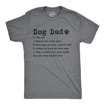 Mens Dog Dad Definition T Shirt Funny Fathers Day Pet Puppy Animal Lover Graphic Tee