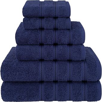 6 pc Towel Set, 2 Bath Towels 2 Hand Towel 2 Washcloths, 600 GSM 100% Cotton Turkish Towels