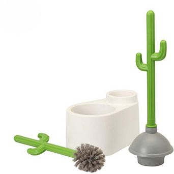 Cactus Toilet Plunger and Brush Set for Bathroom Cleaning