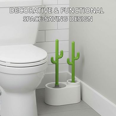 Cactus Toilet Plunger and Brush Set for Bathroom Cleaning