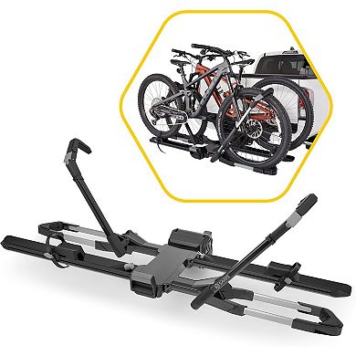 Saris SuperClamp G4 2-Bike Hitch Rack Lightweight Platform Carrier with Zero Frame Contact & Tilt