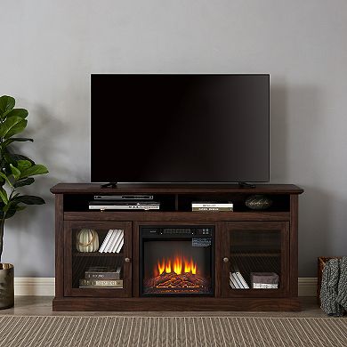 Merax Electric Fireplace TV Stand for TVs up to 65'', Classic American Style Media Console