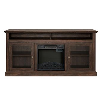 Merax Electric Fireplace TV Stand for TVs up to 65'', Classic American Style Media Console