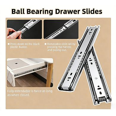 Merax Cream White Vanity Desk with 3 Drawers, Modern Makeup Table or Writing Desk