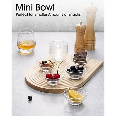Great Ambitions10-Pack Mini Glass Bowls, 3" 2.5oz, Stackable Prep Bowls for Spices, Sauces