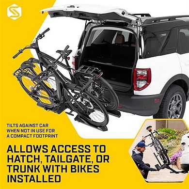 Saris SuperClamp G4 2-Bike Hitch Rack Lightweight Platform Carrier Zero Frame Contact Tilt Fold