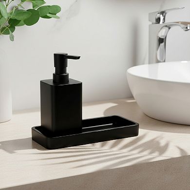 4 Piece Bathroom Accessories Set with Soap Dispenser and Toothbrush Holder