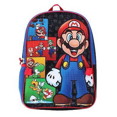 U.P.D., INC Boy's Super Mario & Friends 16 Inch Backpack and Lunchbox Set