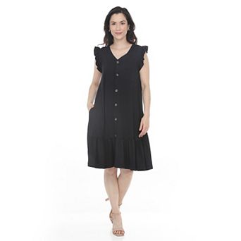 Women’s Button Front Tiered Swing Dress