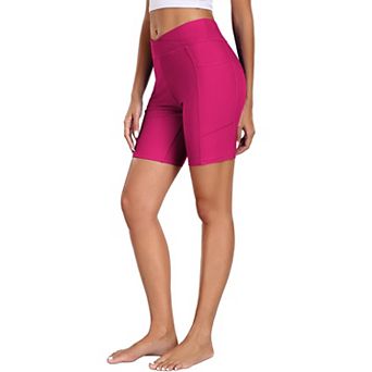 Ekouaer Women Board Shorts Swim Shorts Cross Waist Beach Surf Swimwear Bottoms with Pocket