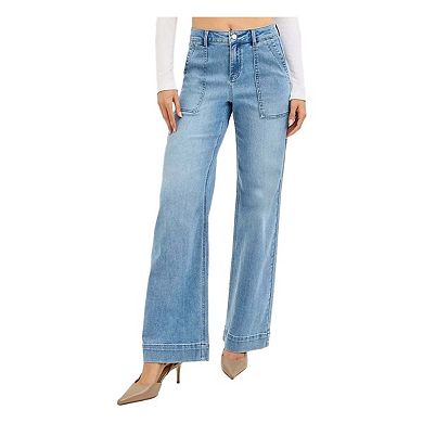 RISEN Full Size High Rise Straight Leg Jeans with Front Pockets Plus Size