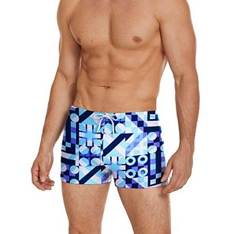 COOFANDY Men' Square Leg Swim Briefs Athletic Quick Dry Bathing Suit Square Leg Board Short