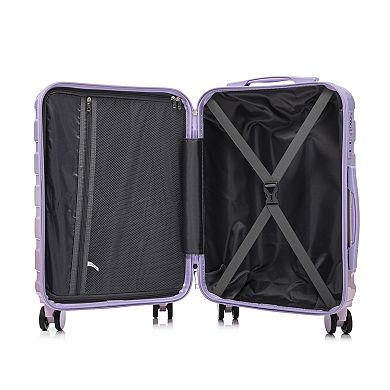 2-Piece Luggage Set, Gradient Color Carry On Suitcase with Combination Lock
