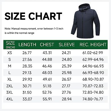 Men's 2-in-1 Softshell Jacket with Zip-Off Sleeves Outdoor Windproof Hooded Vest