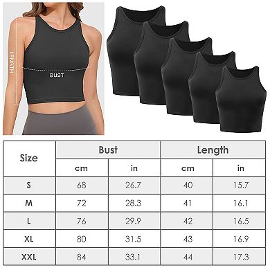 Women’s High Neck Racerback Crop Tank Top