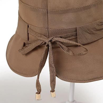 Women's Wide Brim Sun Hat Adjustable Tie Back UV Protection Lightweight Outdoor Travel Hat