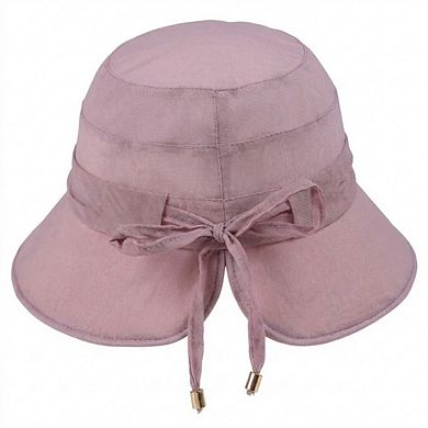 Women's Wide Brim Sun Hat Adjustable Tie Back UV Protection Lightweight Outdoor Travel Hat