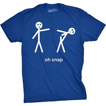 Mens Oh Snap Funny Stick Figure Hilarious Sarcastic Adult Humor Sarcasm T shirt